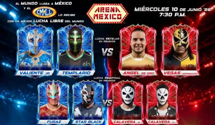 Cartelera del CMLL en Arena México del 10 de Junio de 2026